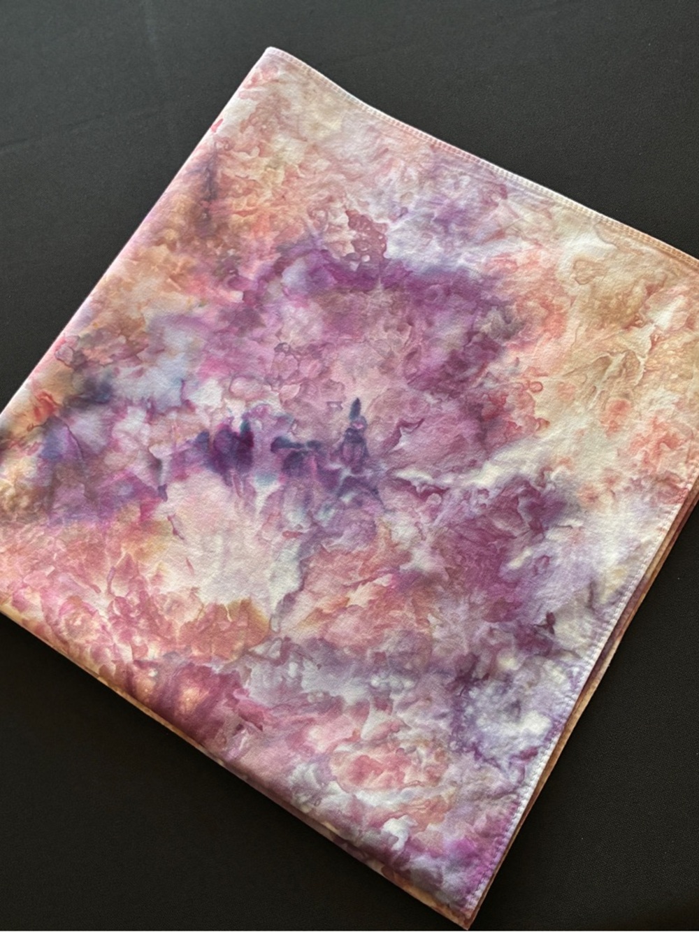Purple Tie-Dye Cotton Handkerchief- Women's Fashion Wrap